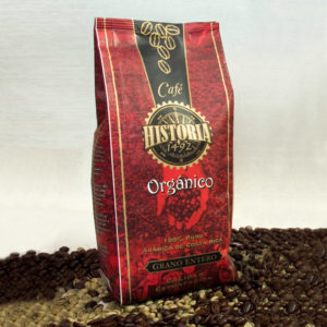 Cafe Organico de Grano entero 500grm Historia 1942 distribuido por Kimns