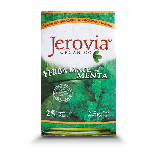 Yerba Mate Organica con Menta formato 25 sachet Jerovia Kimns